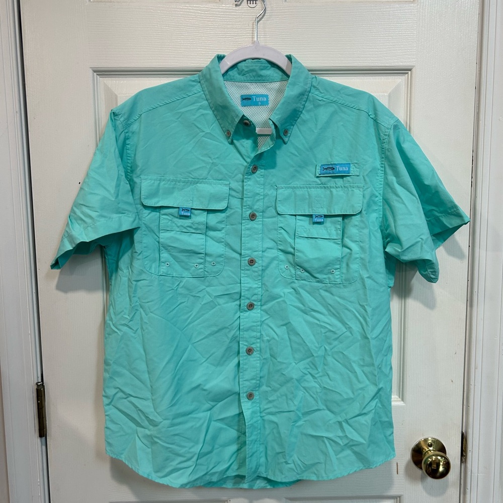 Tuna Men's Small SPF UV Sun Protection Fishing Hiking Shirt
